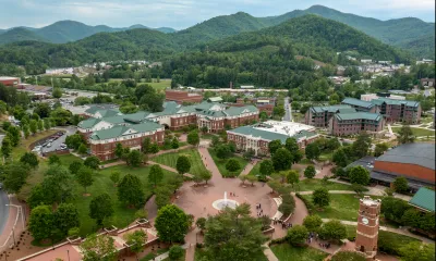 Aerial view of Western Carolina campus