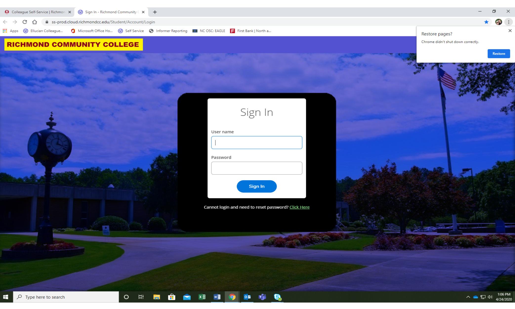 Self Service Instructions
